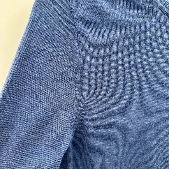 Knittons blue wool long sleeve crew neck woman’s pullover sweater. Small - Picture 5 of 10